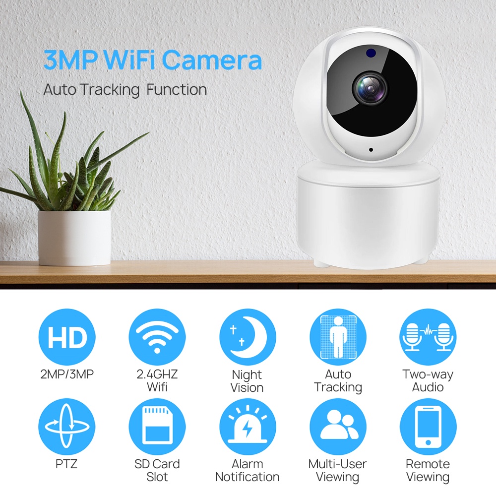 Camera an ninh HAMROL HD 5MP wifi IP 3MP 1080P PTZ 5X thông minh tiện lợi