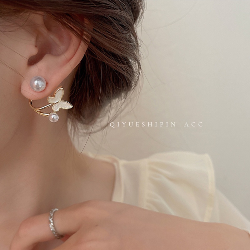 Khuyên Tai Hình Bướm Đính Ngọc Trai Phong Cách Hàn Quốc9252022 Khuyên Tai Hình Bông Hoa Đơn Giản Xinh Xắn Cho Nữ