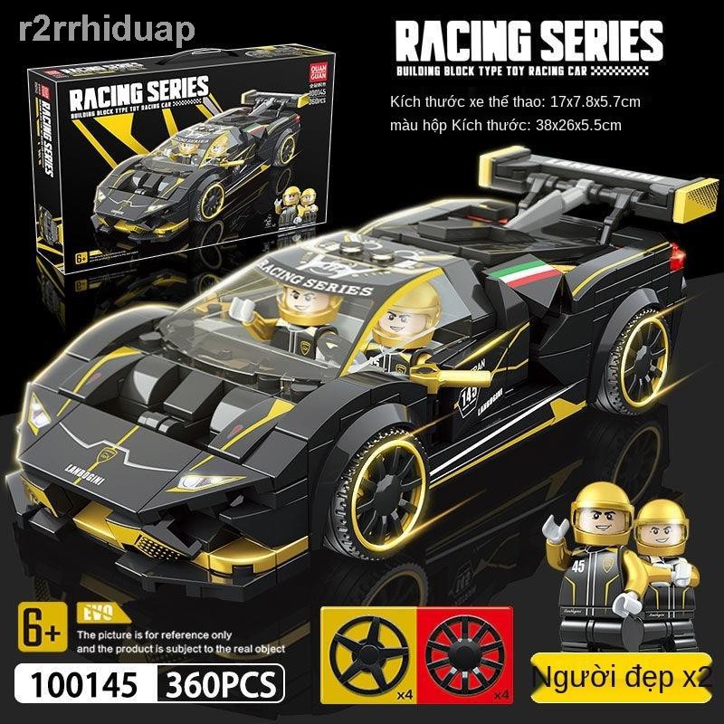 Khối xây dựng Lego tương thích Bộ lắp ráp mô hình ô tô Lamborghini xe hơi thể thao Ferrari đồ chơi cậu bé khớp