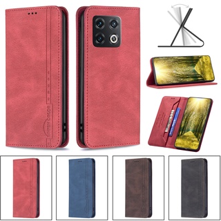 Ốp lưng cho oneplus 10 pro nord n20 từ tính chống trộm bàn chải da lật vỏ điện thoại vỏ