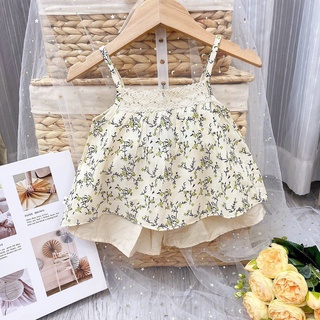Bộ 2 dây hoa nhí cổ phối ren cho bé gái