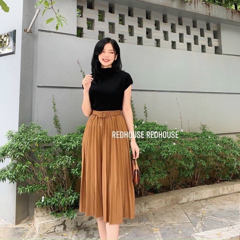 Chân váy xếp ly kèm đai siêu đẹp | BigBuy360 - bigbuy360.vn