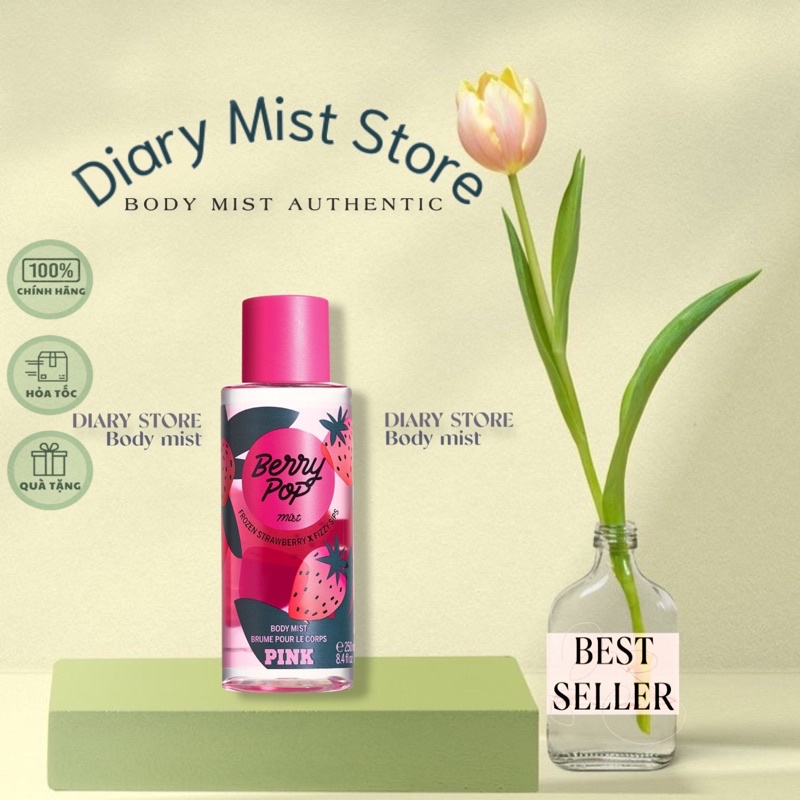 𝐃𝐢𝐚𝐫𝐲𝐦𝐢𝐬𝐭.𝐬𝐭𝐨𝐫𝐞 Xịt Thơm toàn thân Pink Victoria's Secret - Berry Pop