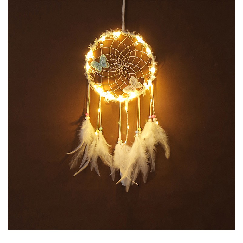 Dreamcatcher trang trí vòng giấc mơ treo tường màu trắng M19