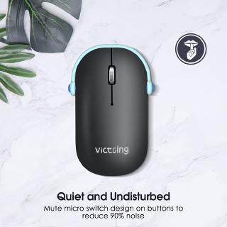 VicTsing PC272 Bluetooth 5.0 Wireless Mouse Portable Silent Computer Mice Ergonomic With USB Receiver 5DPI For PC Laptop Tablet