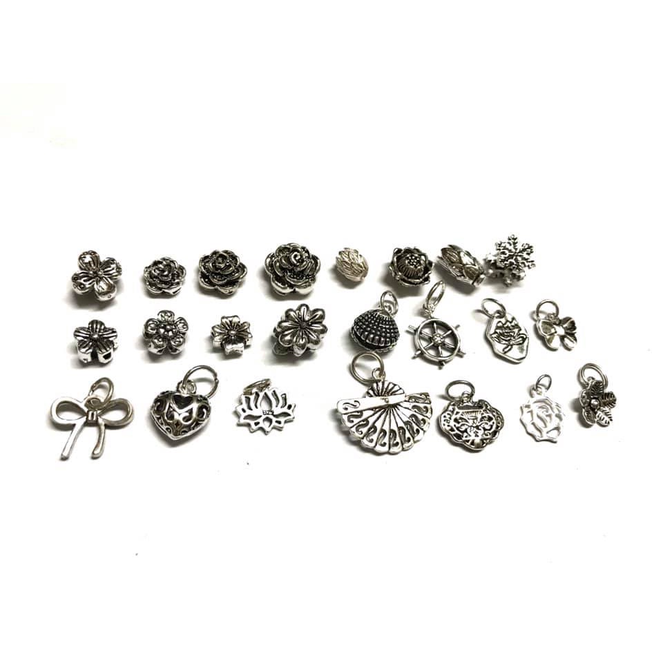 Charm treo bạc 925 lẻ TUDO dùng để mix Vòng handmade DIY cao cấp - Charm phong thủy
