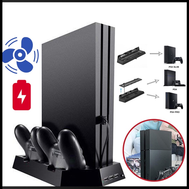 Giá Đỡ + Chuôi SạC TảN NhiệT Cho Tay CầM Chơi Game PS4 Pro