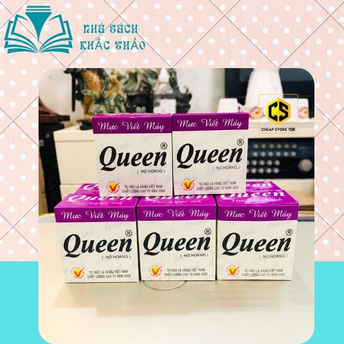 Mực Queen  có màu mực rất đẹp, rõ nét, không bị nhoè hoặc bị bay màu.