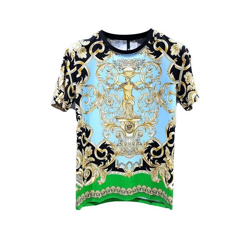 Áo thun nam tay ngắn dáng ôm họa tiết cá tính thời trang mùa hè