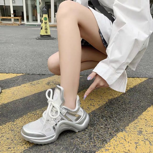 (HÀNG CÓ SẴN - ẢNH THẬT FEEDBACK) GIÀY SNEAKER ULZZANG SNEAKER ĐẾ CAO 7CM  - PLATFORM SNEAKER