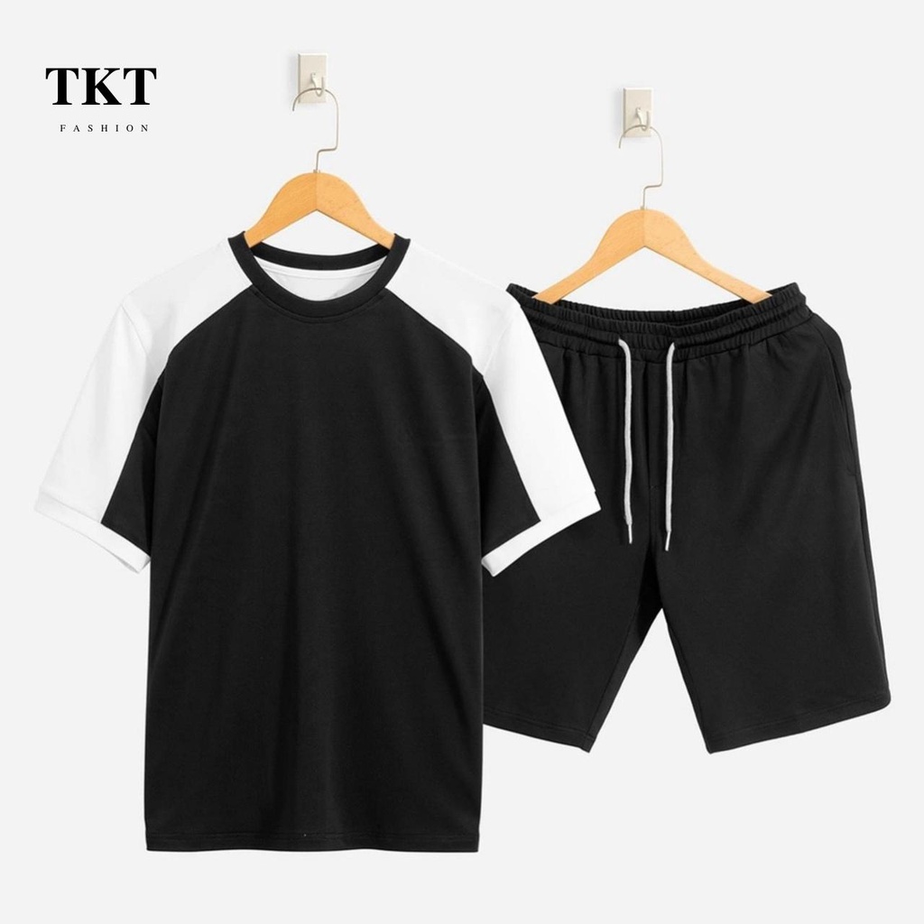 Bộ thể thao nam TKT chất vải thun lạnh co giãn 4 chiều, Bộ quần áo nam năng động mùa Hè (BH22)