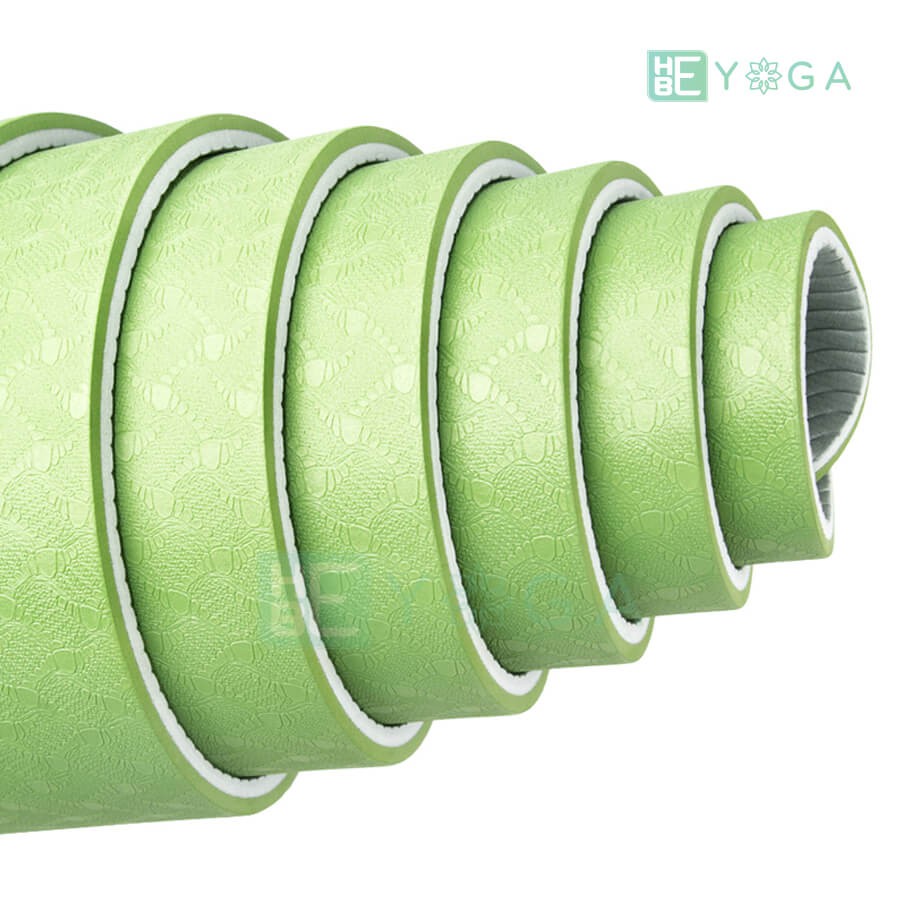 Thảm Tập Yoga TPE Eco 8mm 2 Lớp màu xanh lá + túi cao cấp