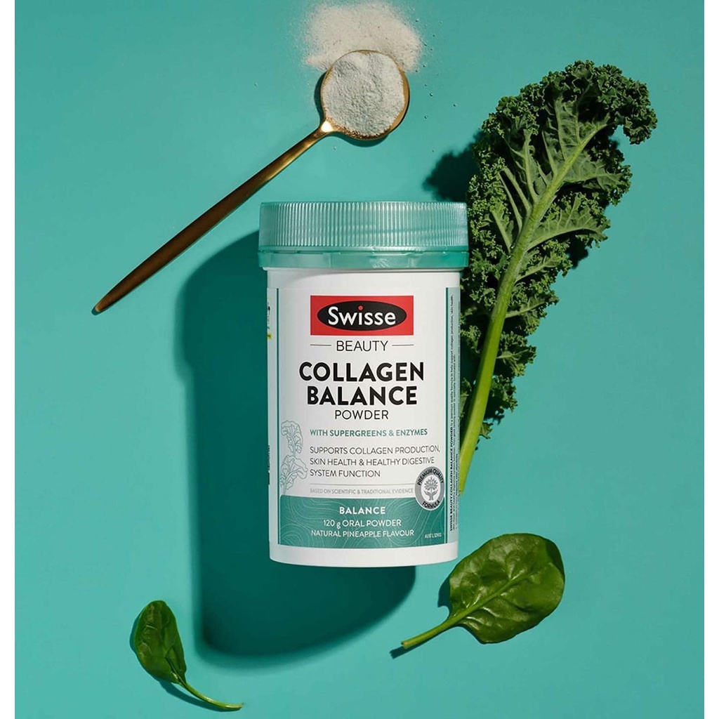 Bột đẹp da Swisse beauty collagen glow/ renew/ balance powder 120g đẹp da, căng bóng/ giảm stress/ hỗ trợ tiêu hóa