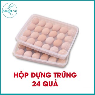 Hộp Đựng Trứng,khay đựng trứng 24 Quả Có Nắp Chống Va Đập, Tiết Kiệm Diện Tích Không Gian Nhựa PP An Toàn-NHỰA,SONG LONG