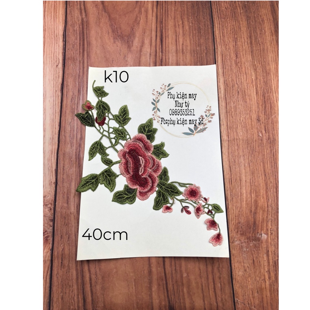 [Ảnh thật] [Có sẵn] hoa thêu dây 1 màu duy nhất 40cm