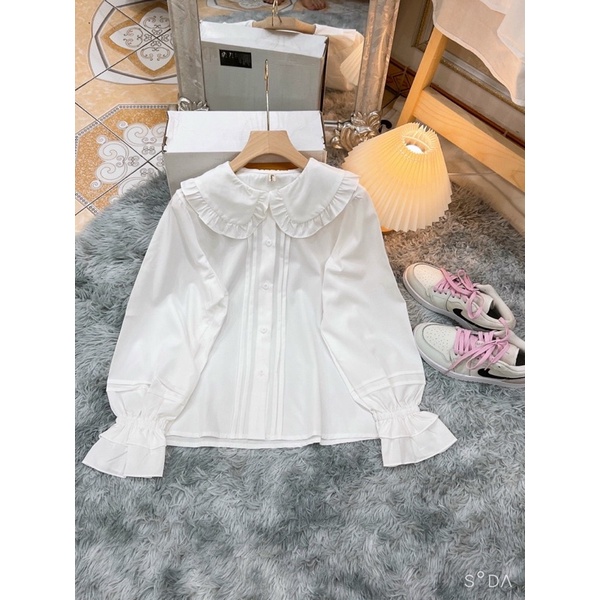 Áo somi cổ sen 2 lớp