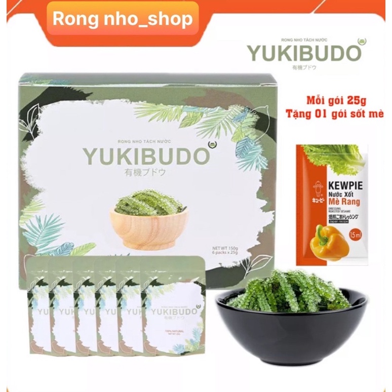 [Mới Nhất] Rong nho yukibudo chính hãng mới nhất tặng kèm sốt mè rang kewpie, dinh dưỡng, đẹp da, dáng xinh, eo thon | BigBuy360 - bigbuy360.vn