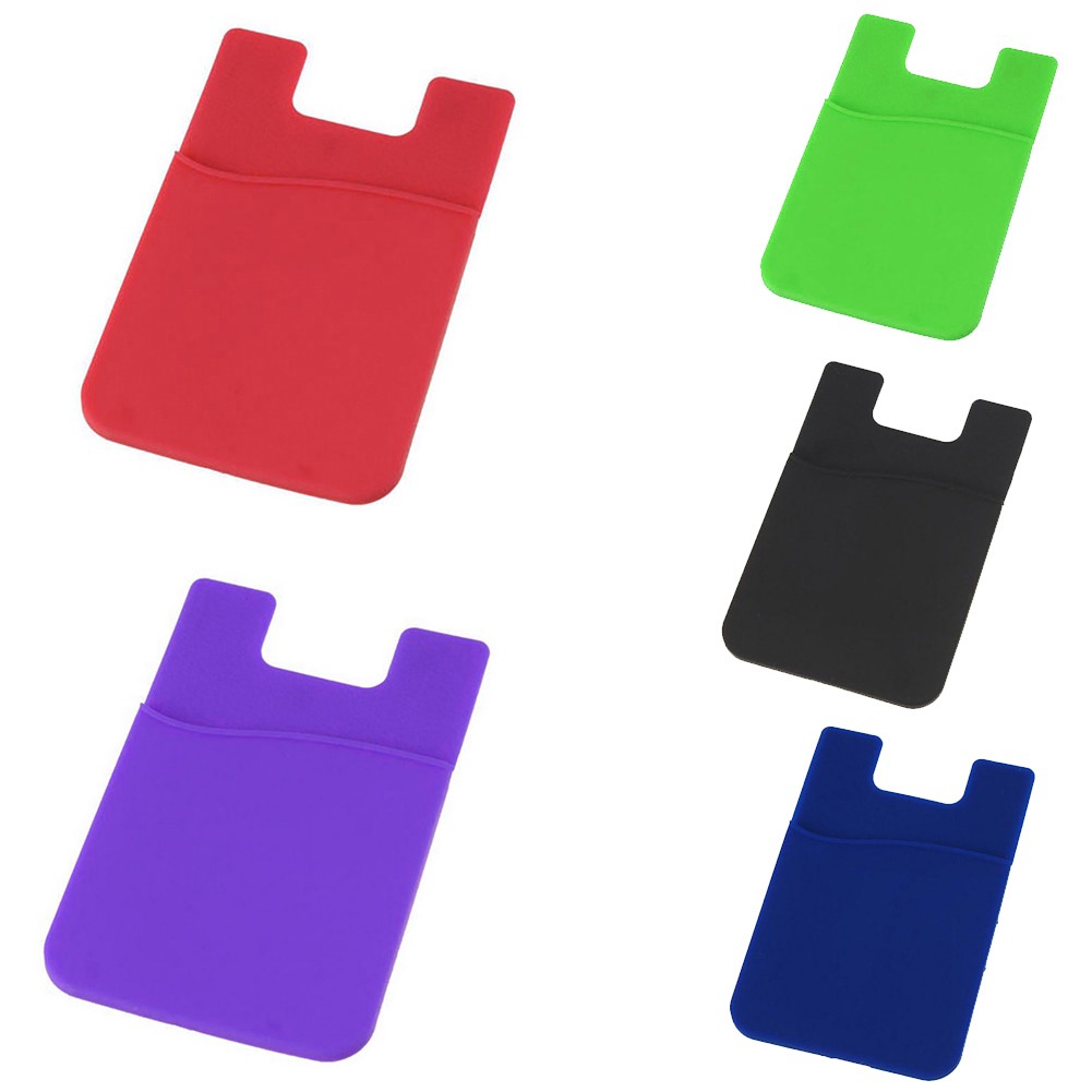 Ngăn đựng thẻ silicone dán mặt sau điện thoại tiện dụng