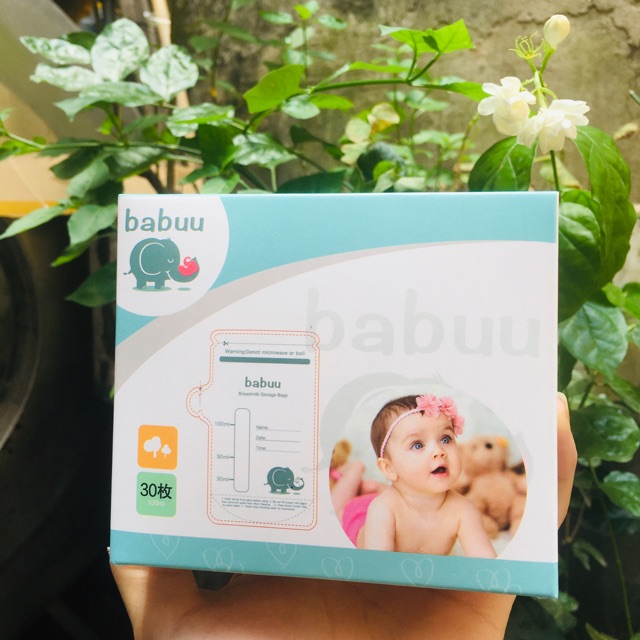 Túi trữ sữa mẹ Babuu hộp 30 túi 100ml  - Japan technology