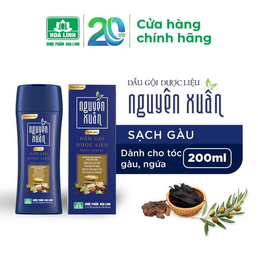 Dầu gội Dược Liệu Nguyên Xuân, Sạch Gàu Hết Ngứa, Mềm Mại, Suôn Mượt, Bồng Bềnh, Giảm Gẫy Rụng Tóc, Tóc Khô Và Sơ 350ml