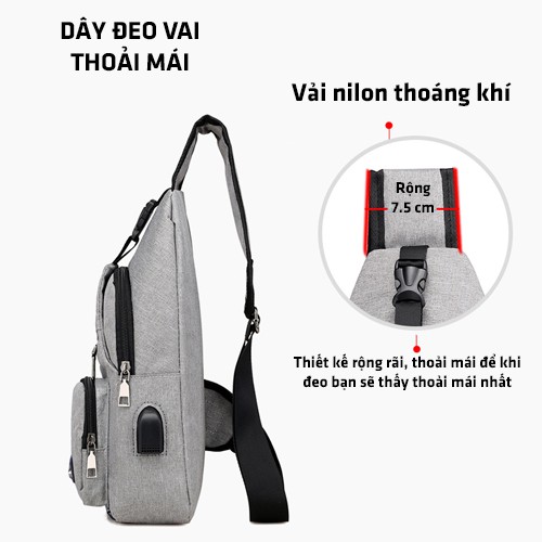 Túi Đeo Chéo Nam Nữ Balo Cặp Bao Tử Mini Thể Thao Hàn Quốc Đi Chơi Học Làm Giá Rẻ