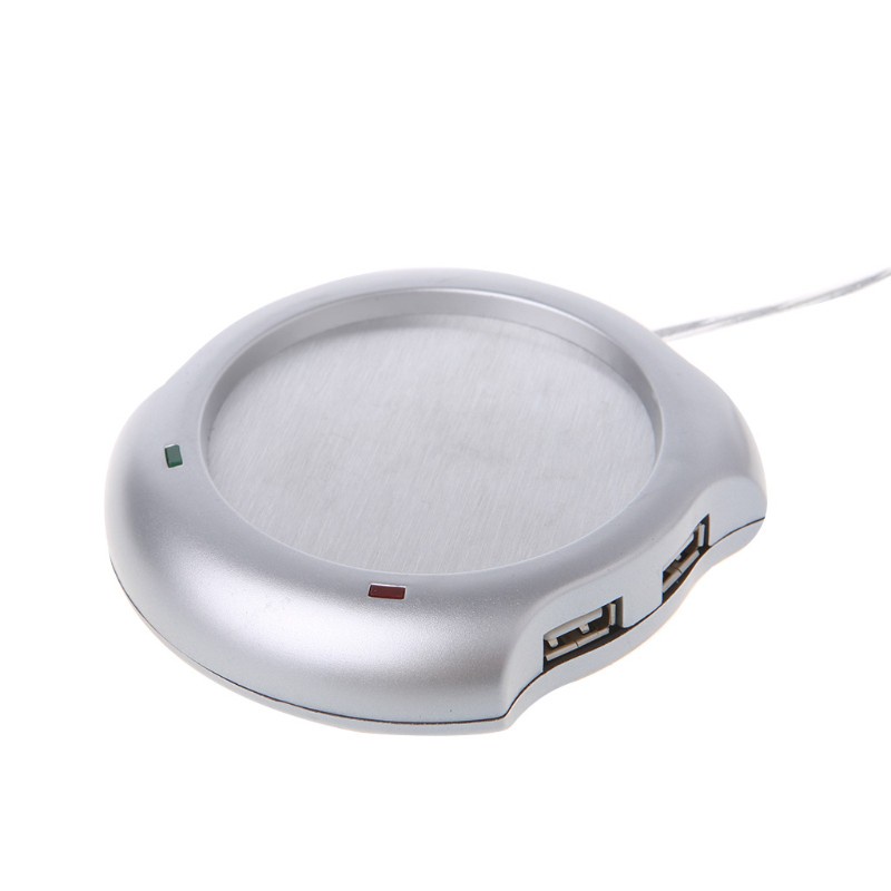 btsg USB Tea Coffee Cup Mug Warmer Heater Pad with 4 Port USB Hub PC Laptop