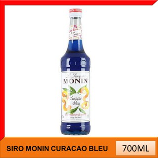 Sirô vỏ cam xanh (Blue Curacao) hiệu Monin-chai 700ml