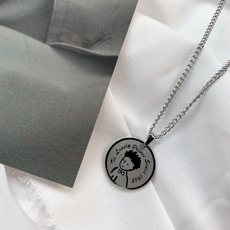Vòng cổ Mặt Hình Hoàng Tử Bé Phong Cách Hip Hop Unisex