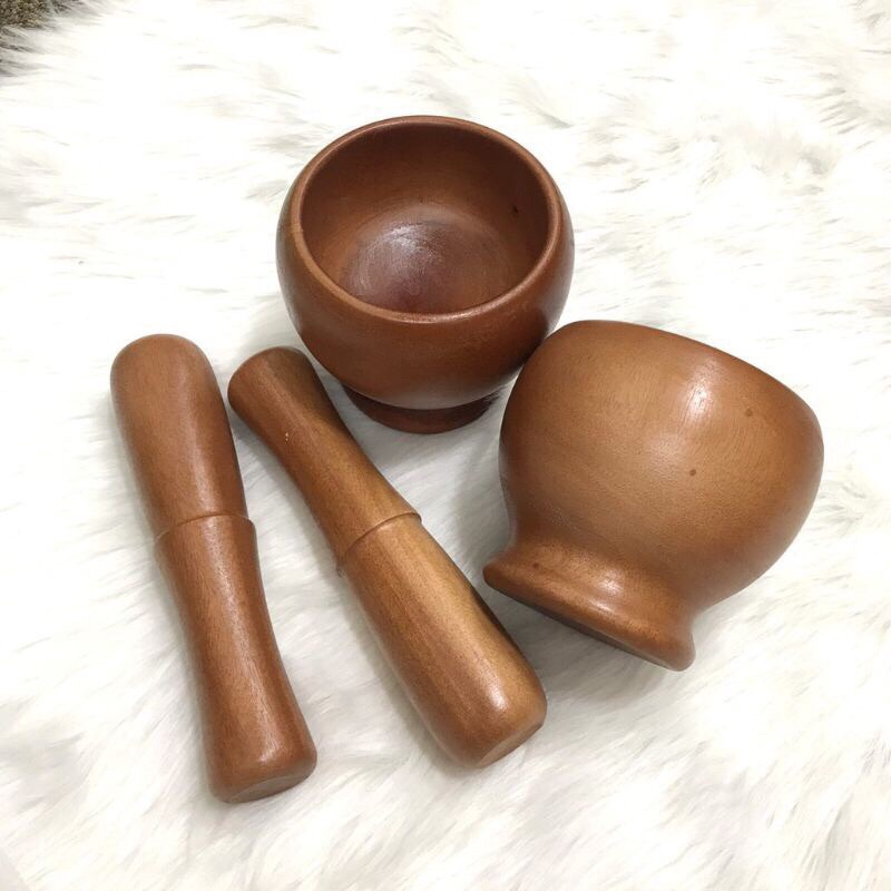 Bộ cối/chày gỗ đa năng:13-15-17cm