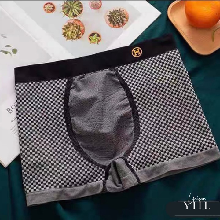 Quần sịp đùi boxer nam chữ H cao cấp Quần lót nam chất liệu cotton co giãn 4 chiều 5D, hộp 3 quần alex cool 52Kg-80kg