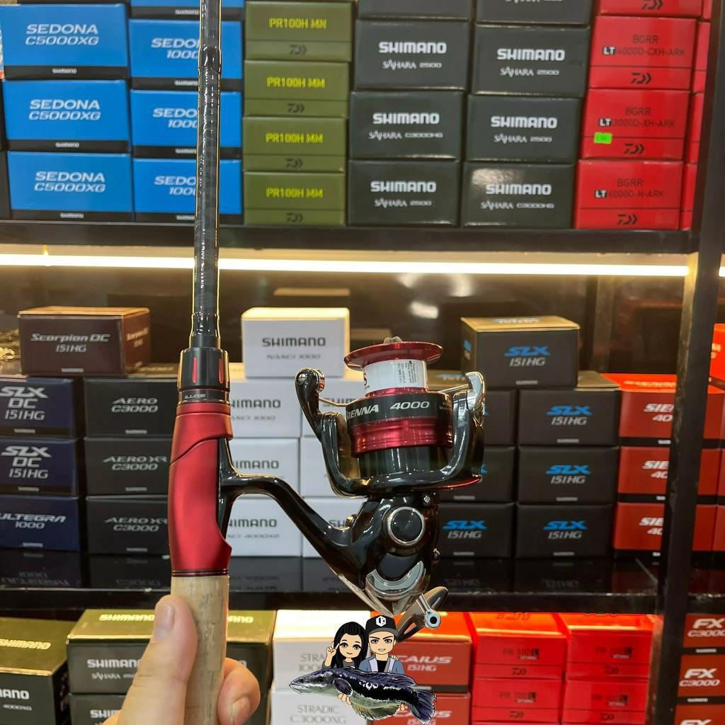 COMBO BỘ CẦN CÂU LURE LK HOÀ - CẦN, MÁY, MỒI, DÙ