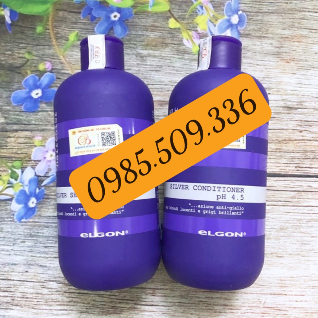 Dầu gội tím Elgon, dầu gội khử vàng chính hãng, dầu gội giữ màu dành cho tóc tẩy nhuộm màu thời trang