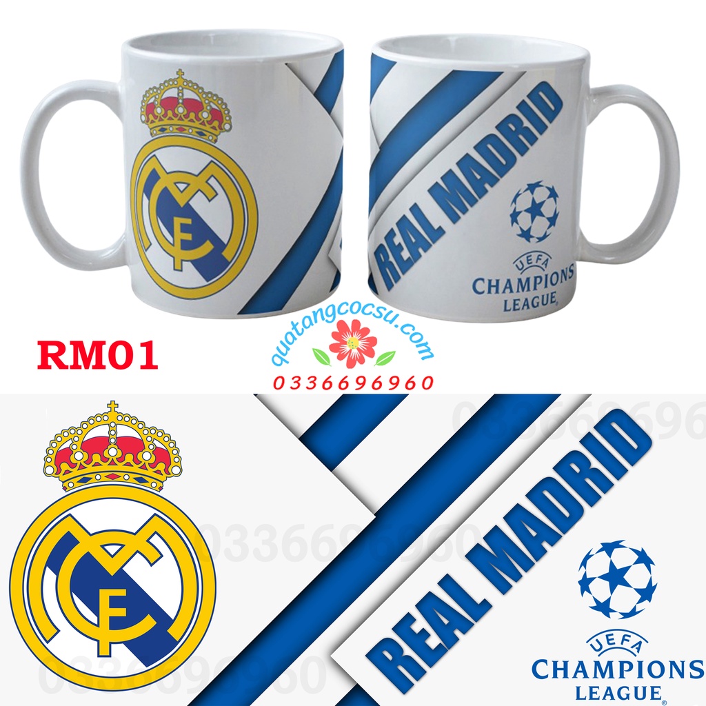 Cốc Sứ Real Madrid Nhiều Mẫu, Cốc Real Madrid Loại 1
