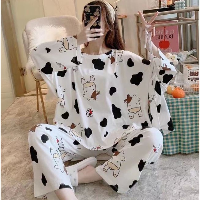 Đồ Ngủ Nữ Pijama Dài Tay Mặc Nhà Đồ Bộ Dài Tay Cotton Dễ Thương Latozia BĐN06 | BigBuy360 - bigbuy360.vn