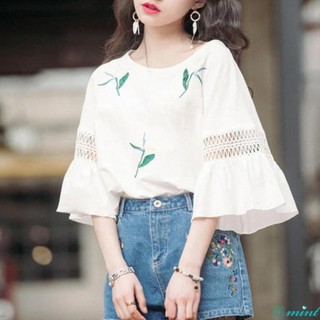 Áo nữ tay lửng ống