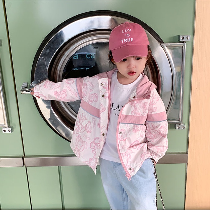 Áo Khoác Có Nón Thời Trang Mùa Thu Phong Cách Hàn Quốc Mới Cho Bé Gái