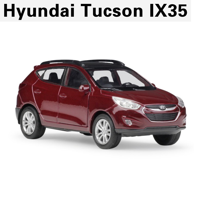 Mô hình xe ô tô Tucson IX35 đồ chơi trẻ em mô hình tỉ lệ 1:36 bằng kim loại xe chạy cót hãng Welly