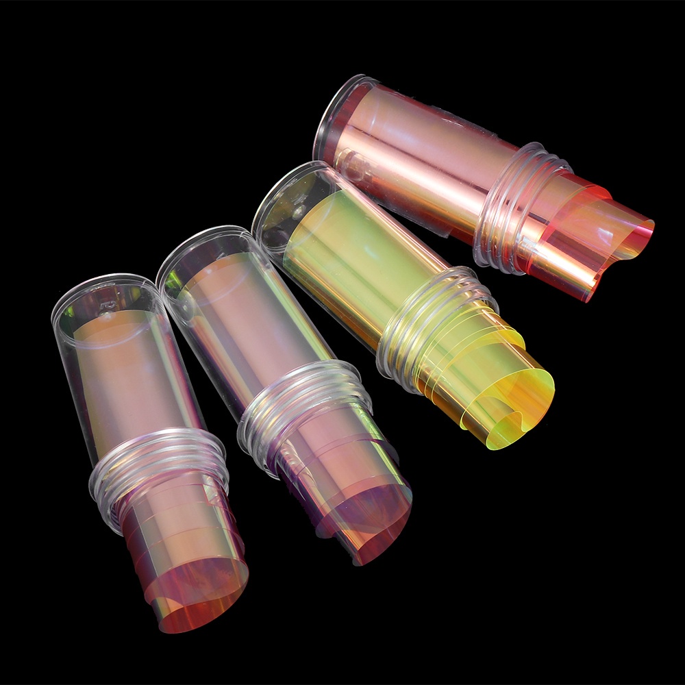 Nhãn Dán Trang Trí Móng Tay Mặt Kính Hình Aurora Màu Holographic DIY