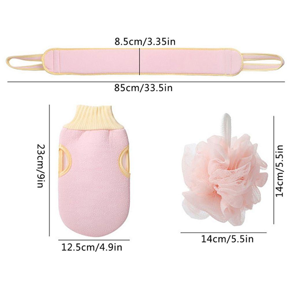 Set 3 Mút Chà Lưng Màu Ngà Tiện Dụng Cho Gia Đình / Khách Sạn