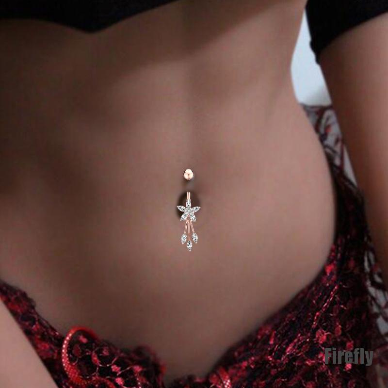 Khuyên Rốn Hình Trái Tim Đính Đá
