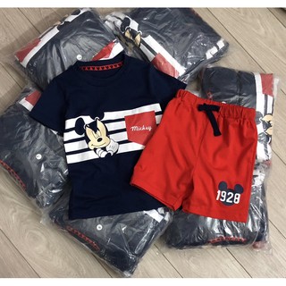 Bộ mickey tím than bé trai 2-7y