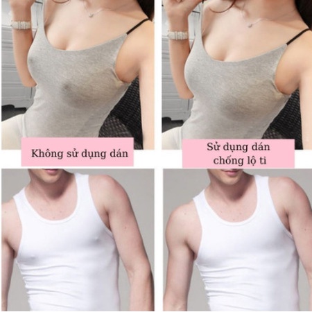 FLASHSALE Miếng dán ngực Silocon, dán ti Hộp hồng 5 cặp siêu dính tái sử dụng được nhiều lần