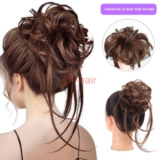Búi tóc giả ngắn màu đen/nâu cho nữ