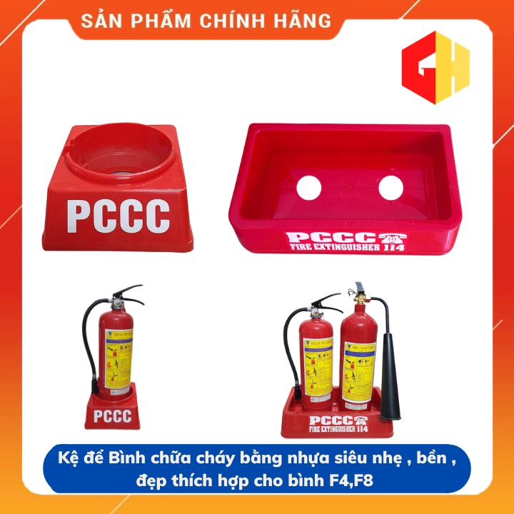 Kệ để bình chữa cháy bằng nhựa , siêu bền ,nhẹ , chống rỉ, chống nước dùng cho bình F4 , F8