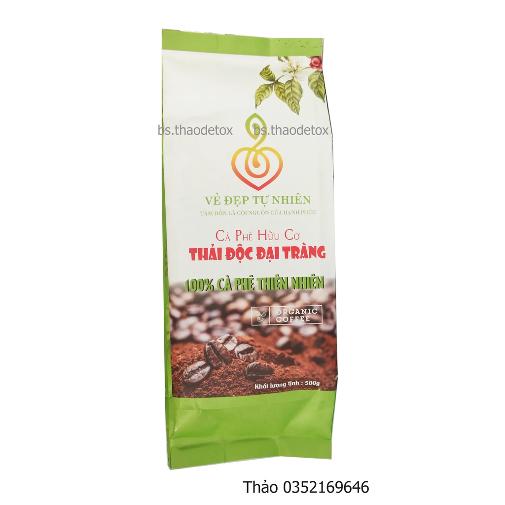 500g Cà Phê thải độc đại tràng hữu cơ nguyên chất, Coffee Enema