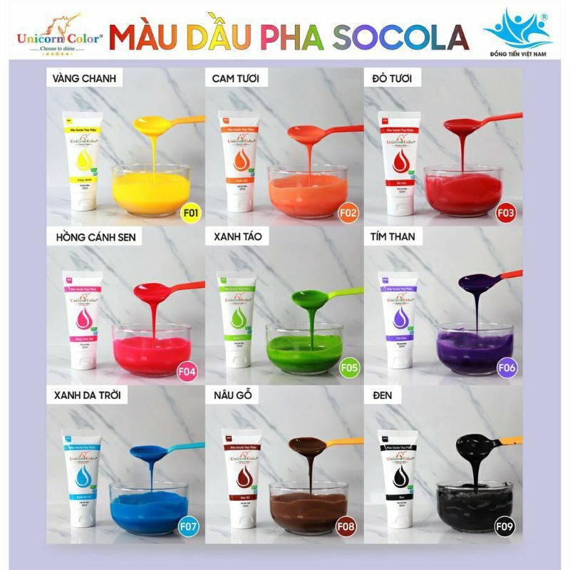 Màu dầu pha Socola Unicorn