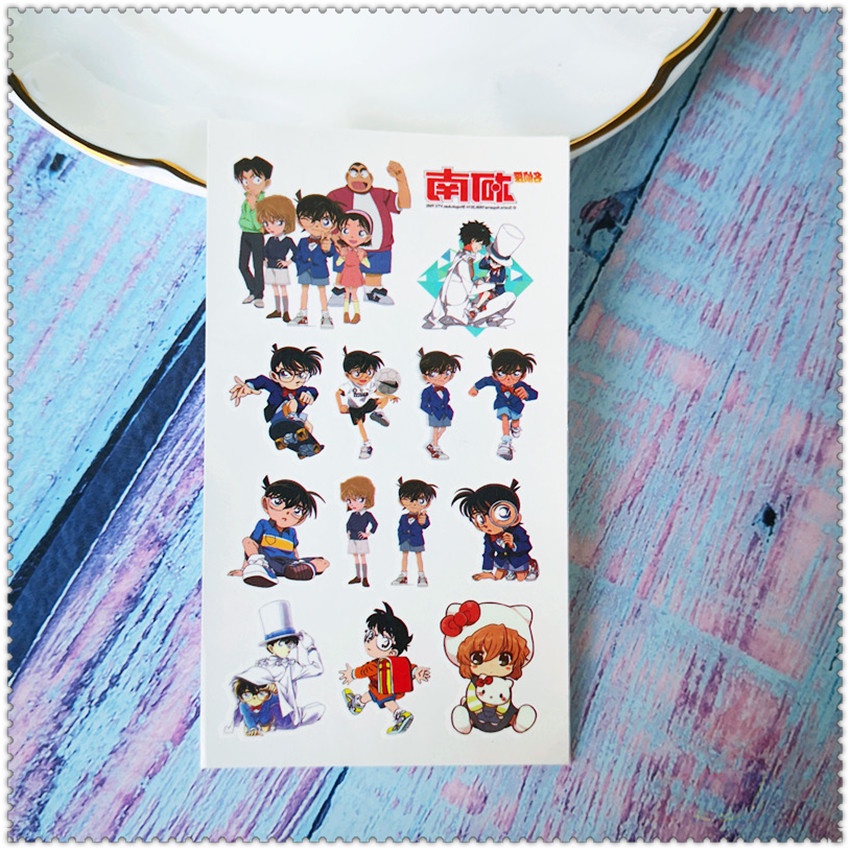 ✿ Hình Xăm Dán Tạm Thời mini series 01 Thiết Kế Hình Thám Tử conan Độc Đáo ✿ 1 Tấm Hình Xăm Dán Tay / Chân Chống Nước Quyến Rũ