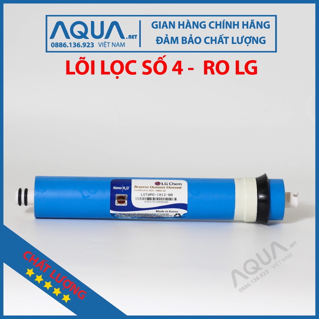 Lõi lọc nước, RO LG CHEM RO LÕI SỐ 4 lọc sạch 99% cặn bẩn vi khuẩn đảm bảo sức khỏe uống trực tiếp lắp đặt dễ dàng
