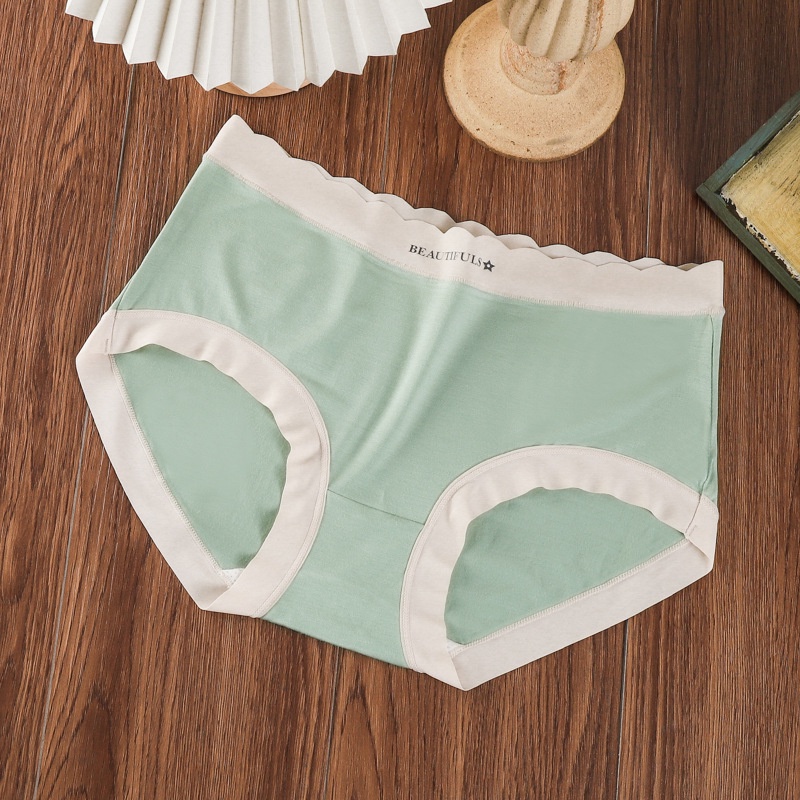 Quần lót cotton mát viền lụa, cạp lượn sóng 𝐁𝐞𝐚𝐮𝐭𝐢𝐟𝐮𝐥, quần lót Ame