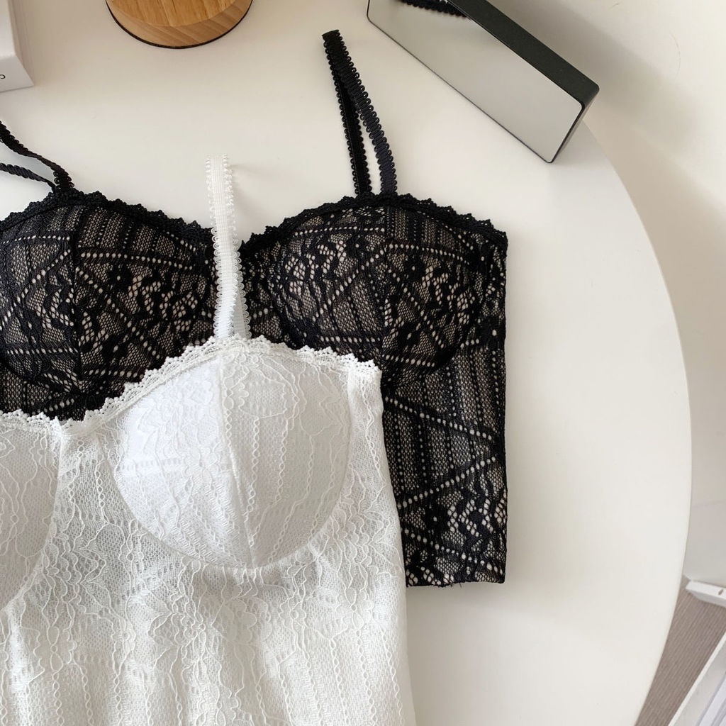 Áo Hai Dây Phối Ren Hở Lưng Gợi Cảm Thời Trang Mùa Hè